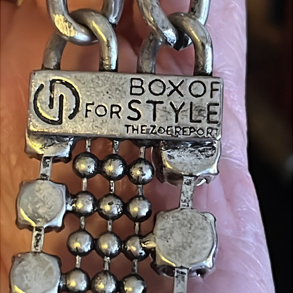 Dylanlex Silver Statement Necklace With Rhineston… - image 8